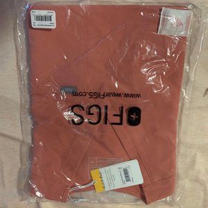 Figs XS Catarina Scrub Top- Coral NWT